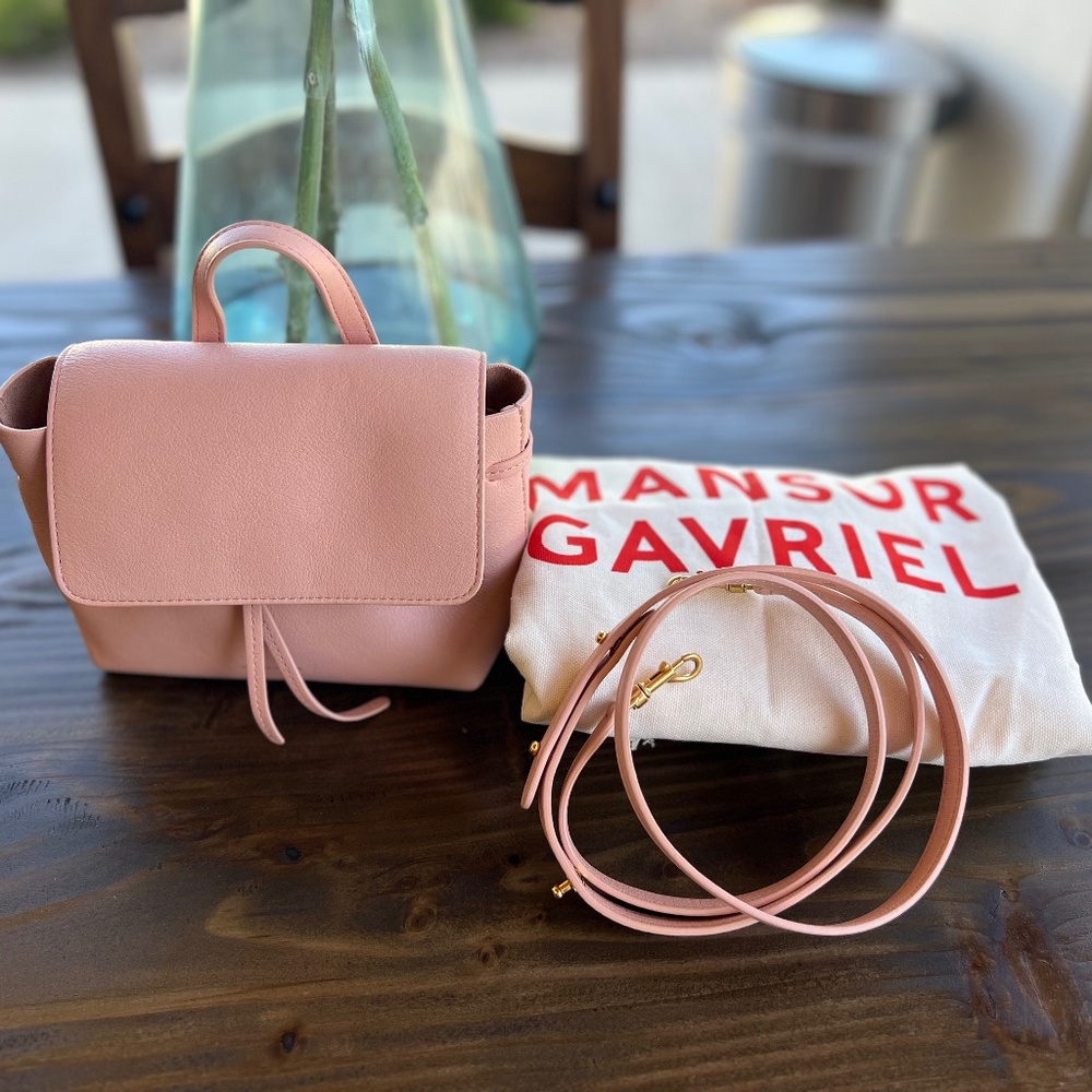 Mansur Gavriel Mini Soft Lady Avrio NWT Dahlia color